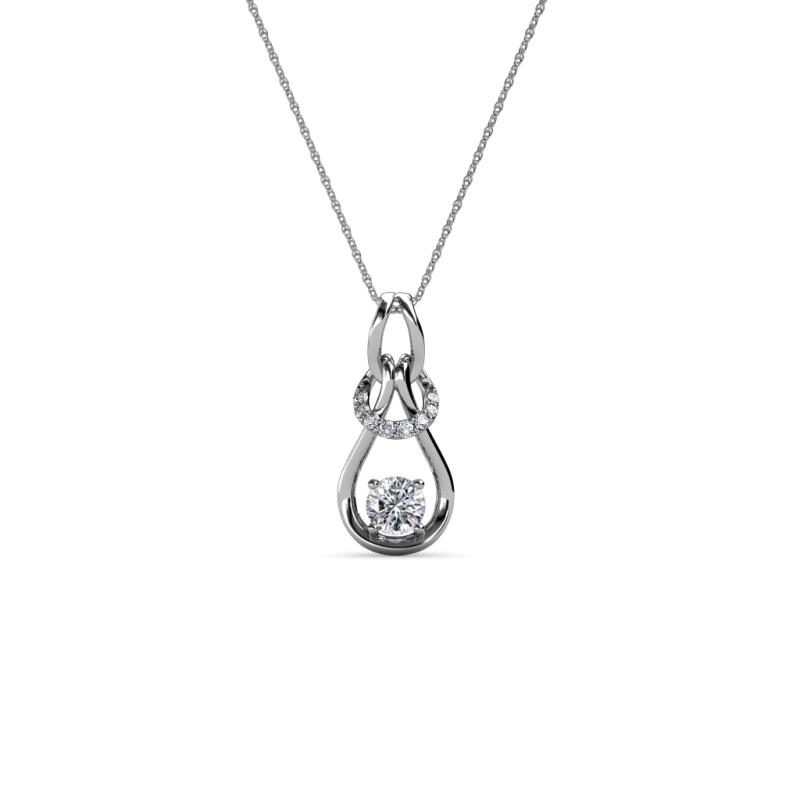 Neoma Diamond Love Knot Slider Pendant 