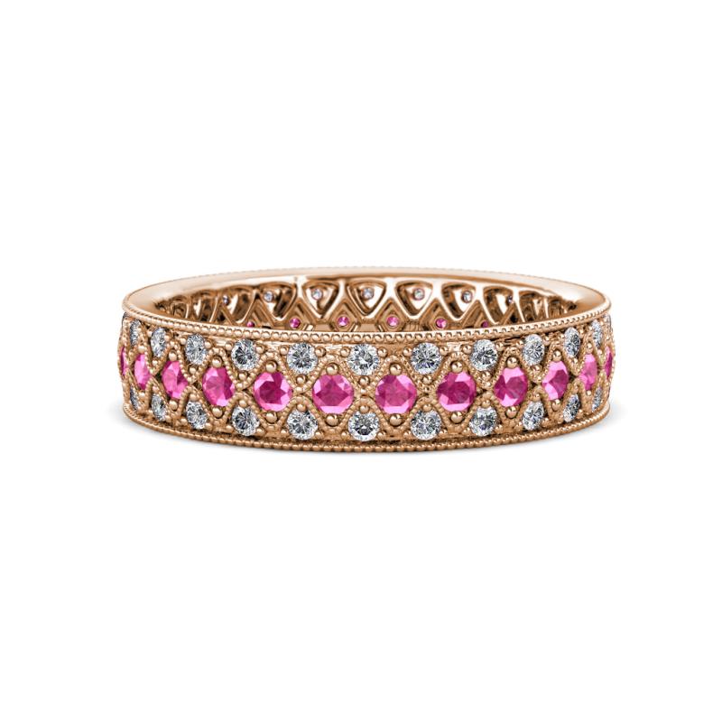 Cailyn Pink Sapphire Three Row Eternity Band 