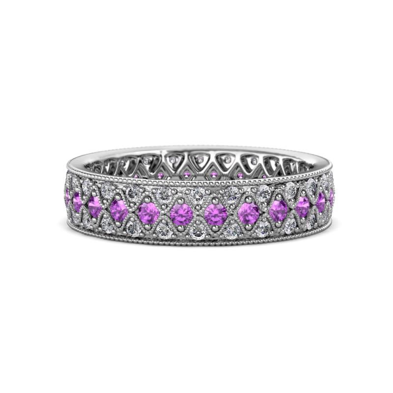 Cailyn Amethyst Three Row Eternity Band 