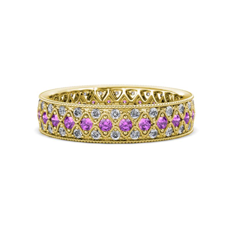 Cailyn Amethyst Three Row Eternity Band 
