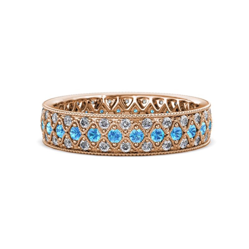 Cailyn Blue Topaz Three Row Eternity Band 