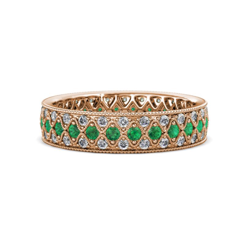Cailyn Emerald Three Row Eternity Band 