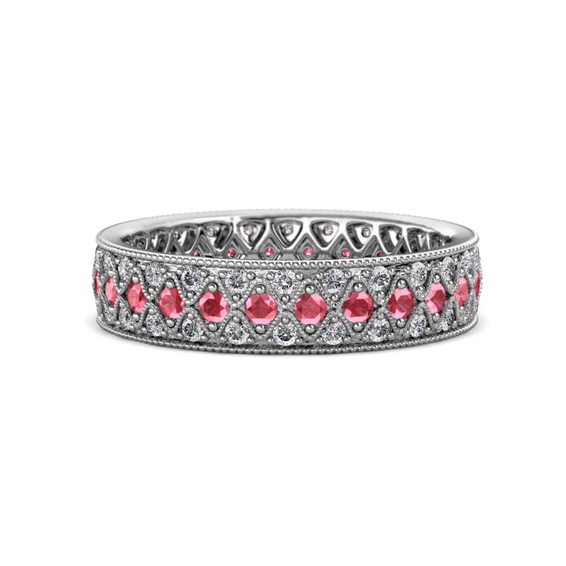 Cailyn Pink Tourmaline Three Row Eternity Band 