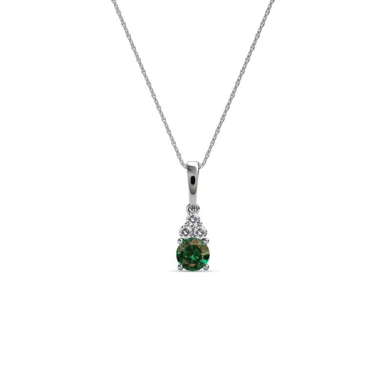 Ofra Round Diamond and Lab Created Alexandrite Pendant 