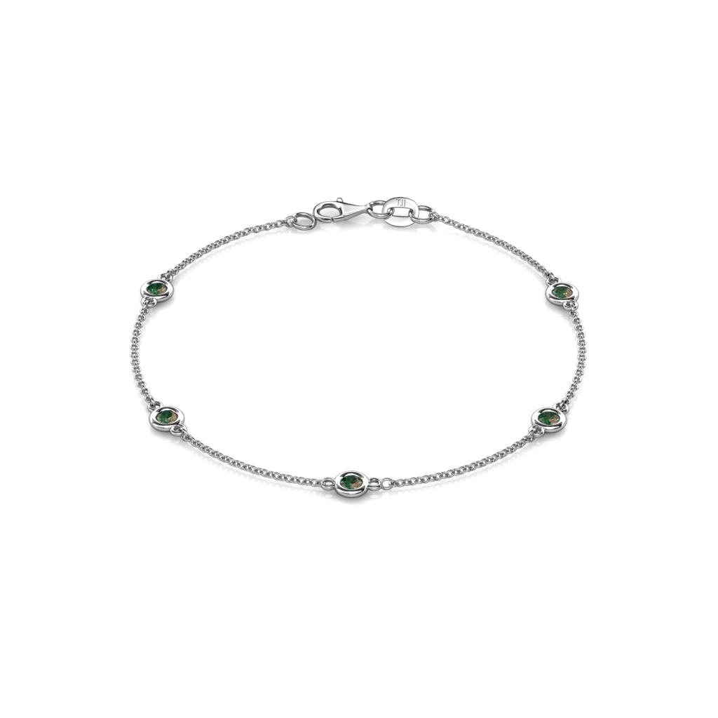 Aizza (5 Stn/3mm) Lab Created Alexandrite Station Bracelet 