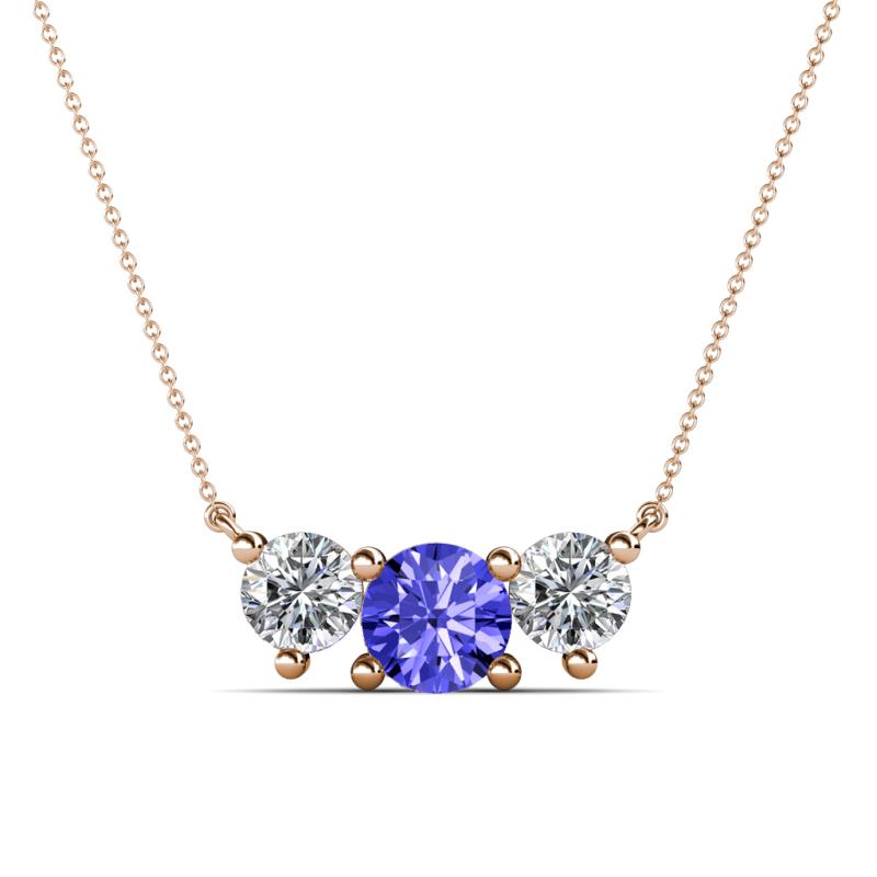 Raia Tanzanite and Diamond Three Stone Pendant 