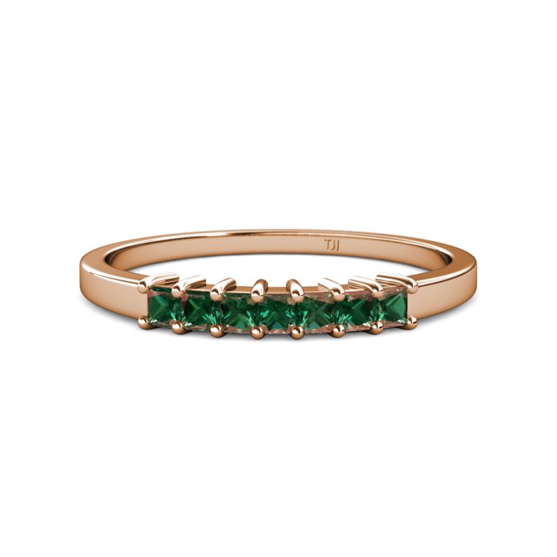 Evia 0.63 ctw Created Alexandrite (2.50 mm) Seven Stone Wedding Band 