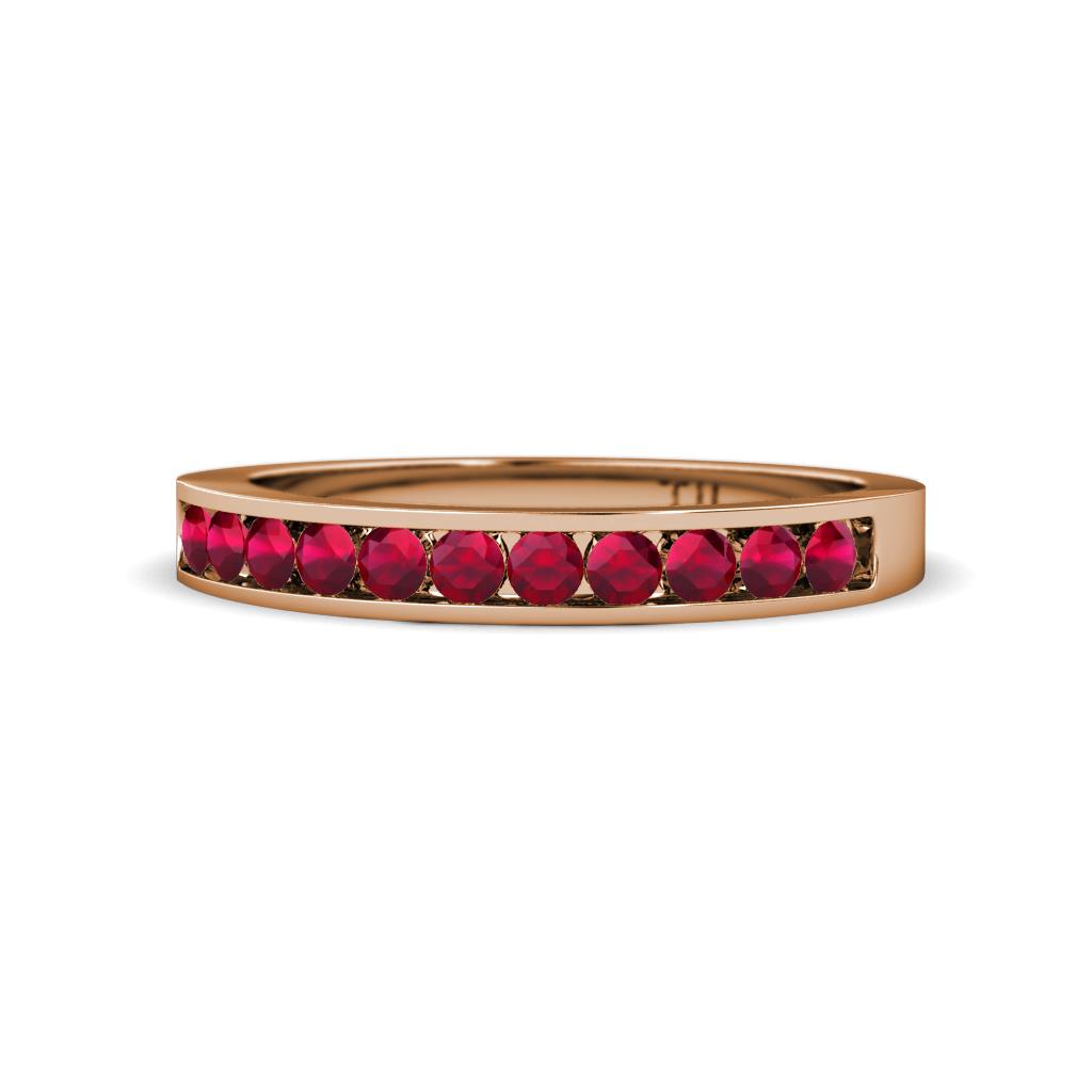 Kathiryn 2.00 mm Ruby 11 Stone Wedding Band 
