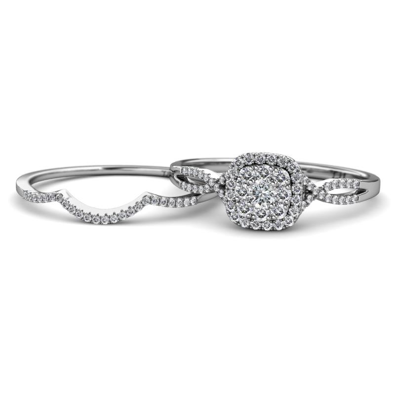 Yesenia Prima Diamond Halo Bridal Set Ring 