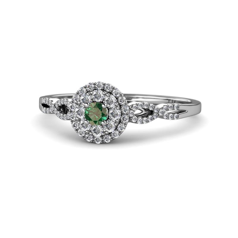 Iliana Prima Diamond and Lab Created Alexandrite Halo Engagement Ring 