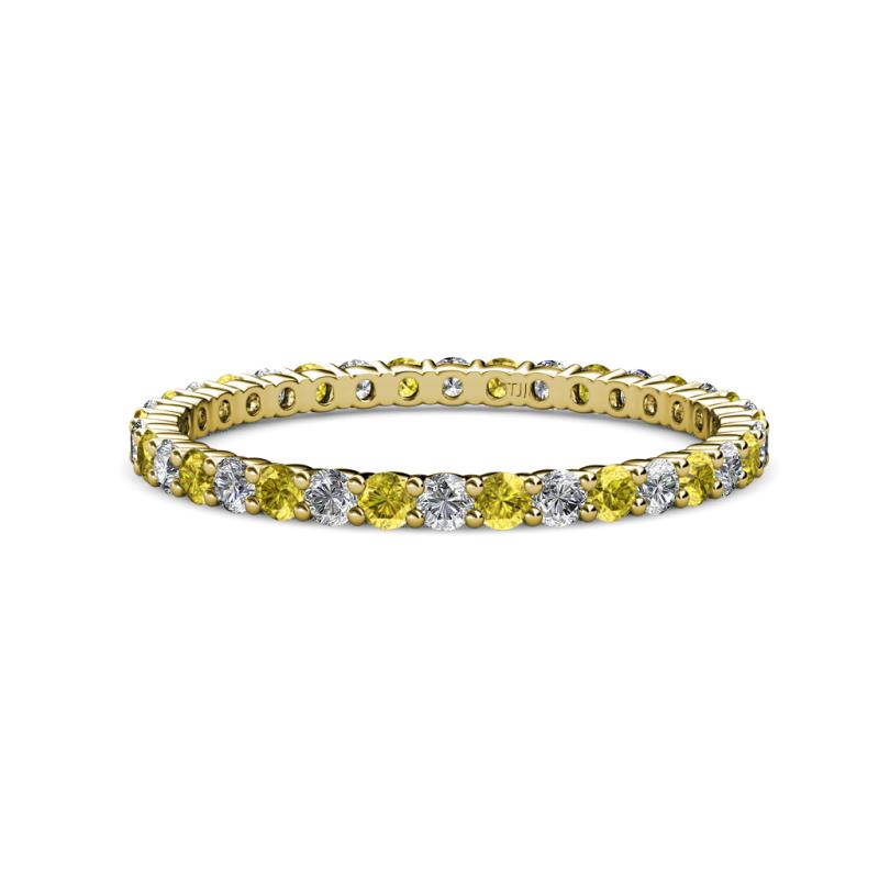 Joyce 2.00 mm Yellow and White Lab Grown Diamond Eternity Band 