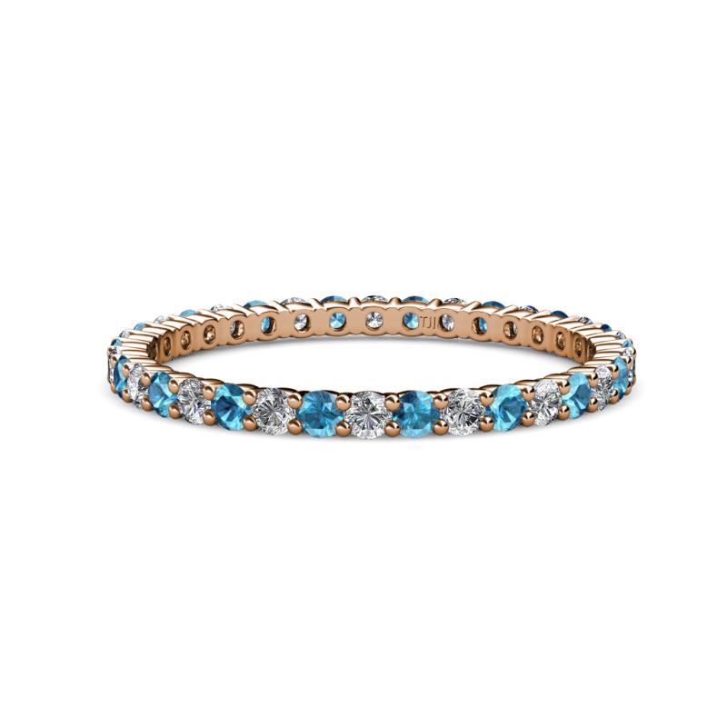 Joyce 2.00 mm London Blue Topaz and Lab Grown Diamond Eternity Band 
