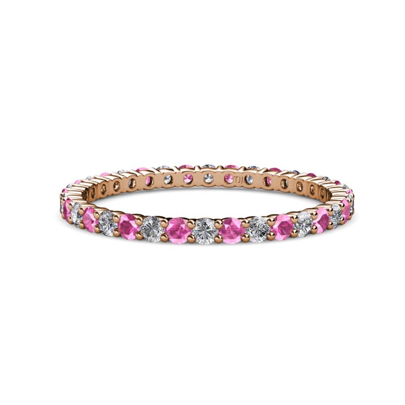 Joyce 2.00 mm Pink Sapphire and Lab Grown Diamond Eternity Band 