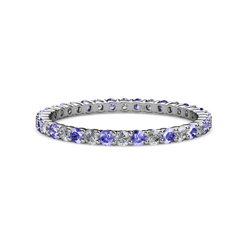 Joyce 2.00 mm Tanzanite and Lab Grown Diamond Eternity Band 