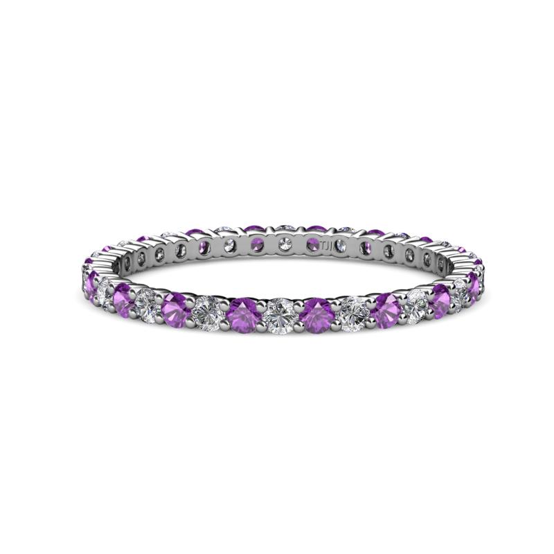 Joyce 2.00 mm Amethyst and Lab Grown Diamond Eternity Band 