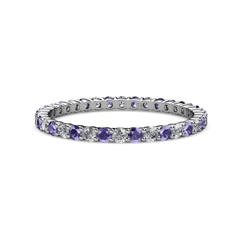 Joyce 2.00 mm Iolite and Lab Grown Diamond Eternity Band 