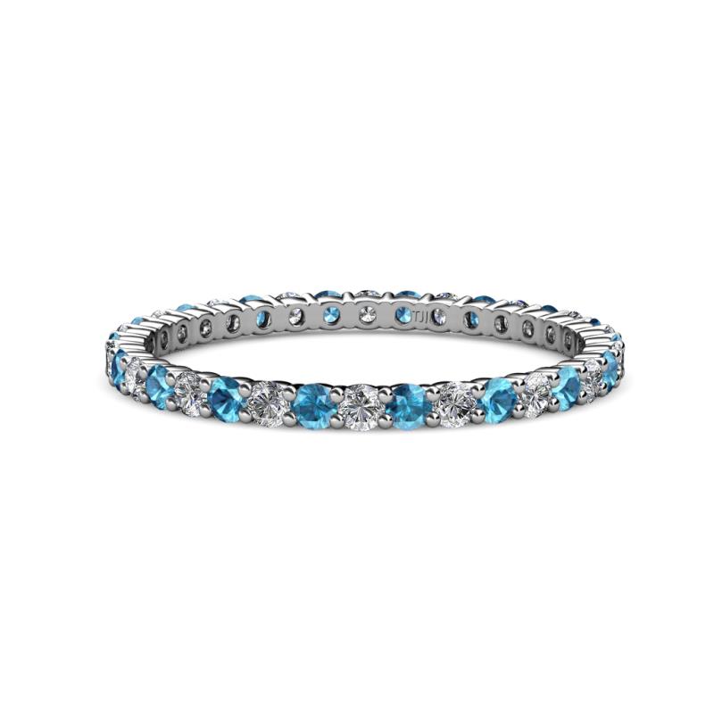 Joyce 2.00 mm London Blue Topaz and Lab Grown Diamond Eternity Band 