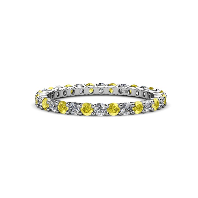 Joyce 2.30 mm Yellow Sapphire and Lab Grown Diamond Eternity Band 