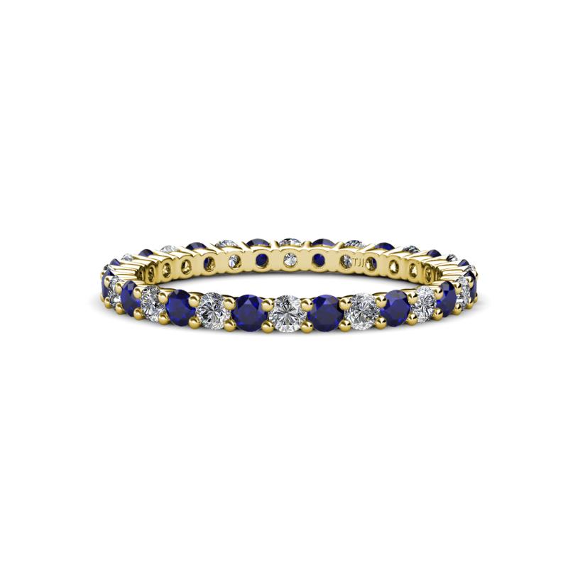 Joyce 2.30 mm Blue Sapphire and Lab Grown Diamond Eternity Band 
