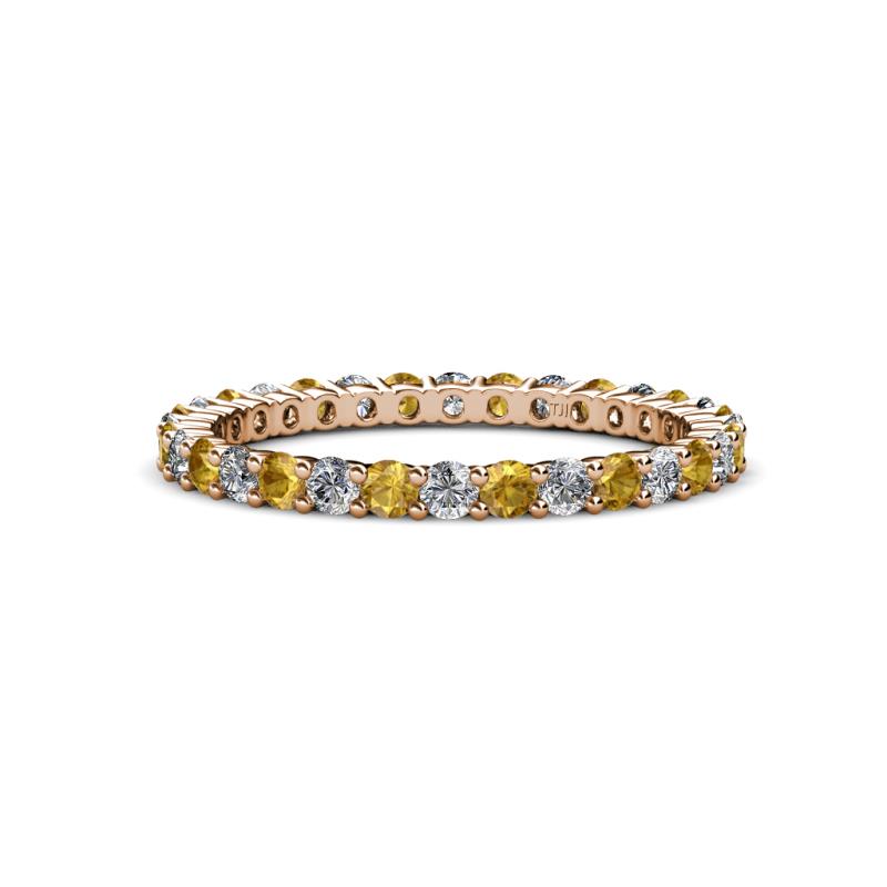 Joyce 2.30 mm Citrine and Lab Grown Diamond Eternity Band 