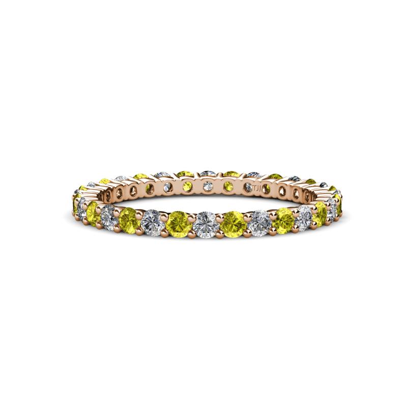 Joyce 2.30 mm Yellow and White Lab Grown Diamond Eternity Band 