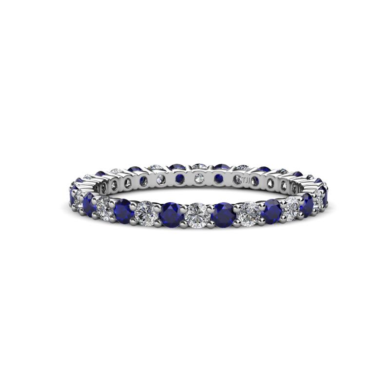 Joyce 2.30 mm Blue Sapphire and Lab Grown Diamond Eternity Band 