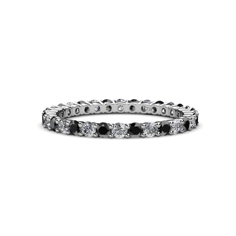 Joyce 2.30 mm Black and White Lab Grown Diamond Eternity Band 