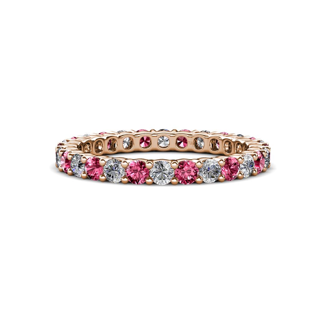 Joyce 2.70 mm Pink Tourmaline and Lab Grown Diamond Eternity Band 