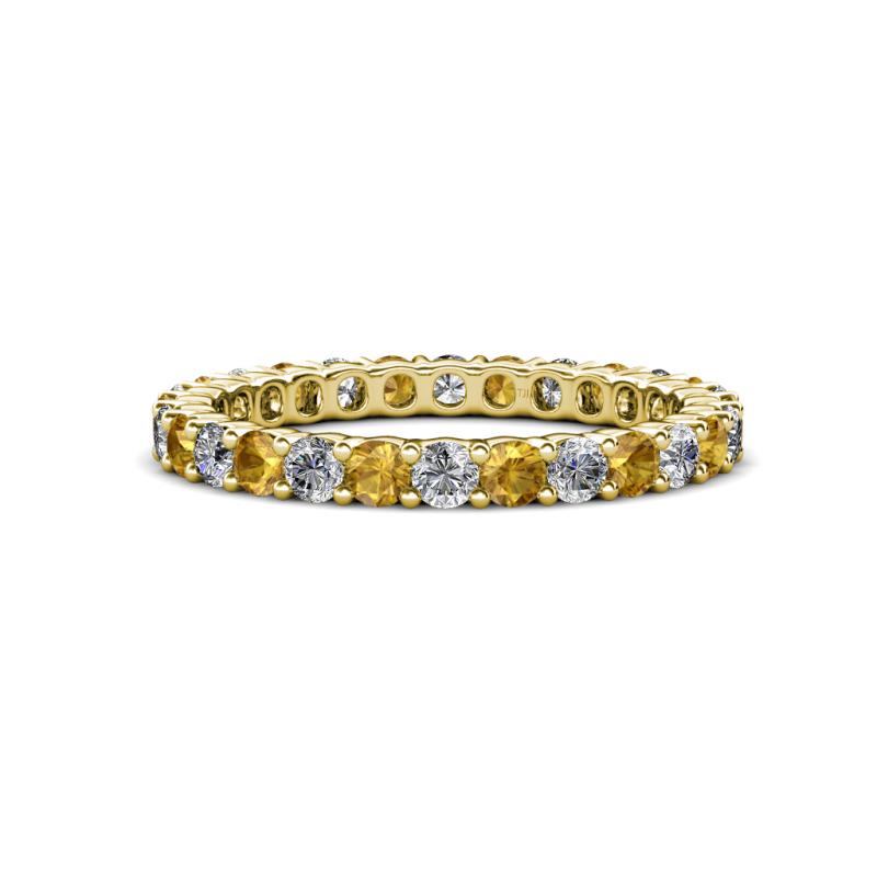Joyce 2.70 mm Citrine and Lab Grown Diamond Eternity Band 