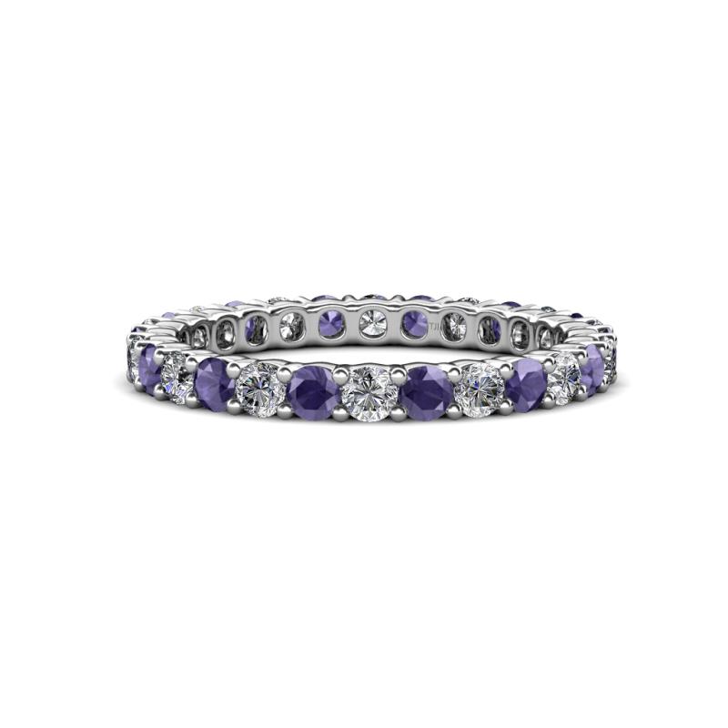 Joyce 2.70 mm Iolite and Lab Grown Diamond Eternity Band 