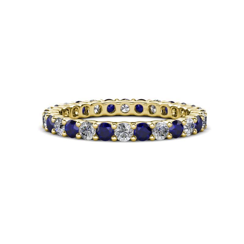 Joyce 2.70 mm Blue Sapphire and Lab Grown Diamond Eternity Band 