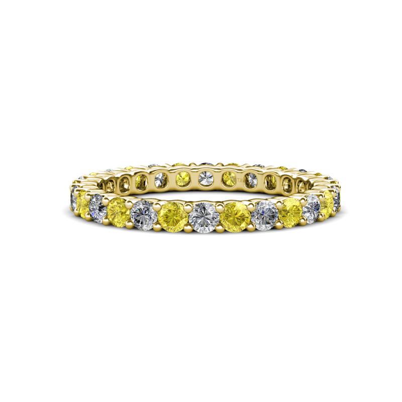 Joyce 2.70 mm Yellow Sapphire and Lab Grown Diamond Eternity Band 
