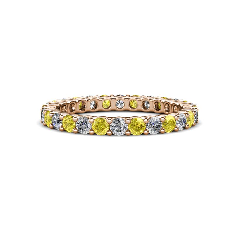 Joyce 2.70 mm Yellow Sapphire and Lab Grown Diamond Eternity Band 