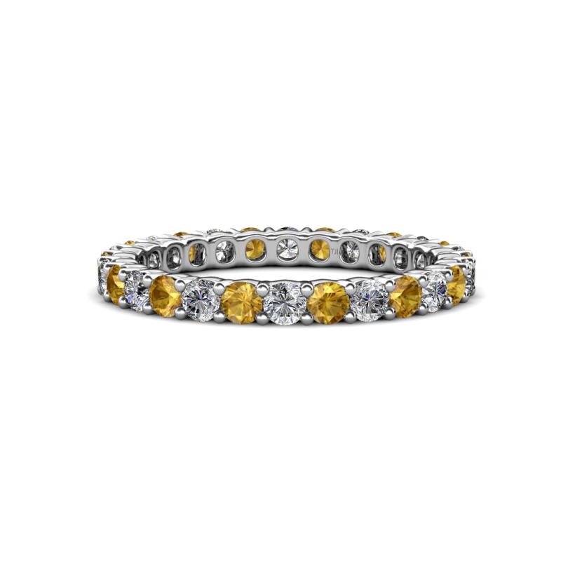 Joyce 2.70 mm Citrine and Lab Grown Diamond Eternity Band 