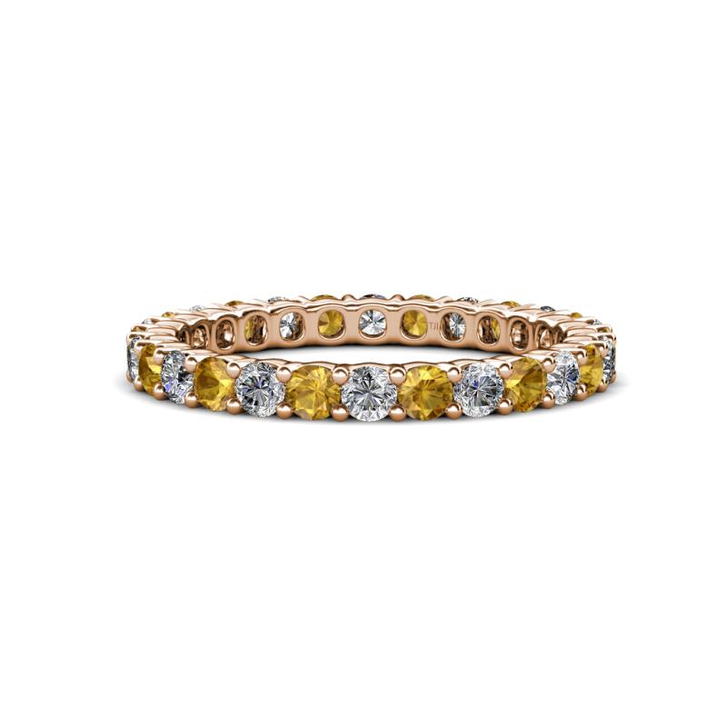 Joyce 2.70 mm Citrine and Lab Grown Diamond Eternity Band 