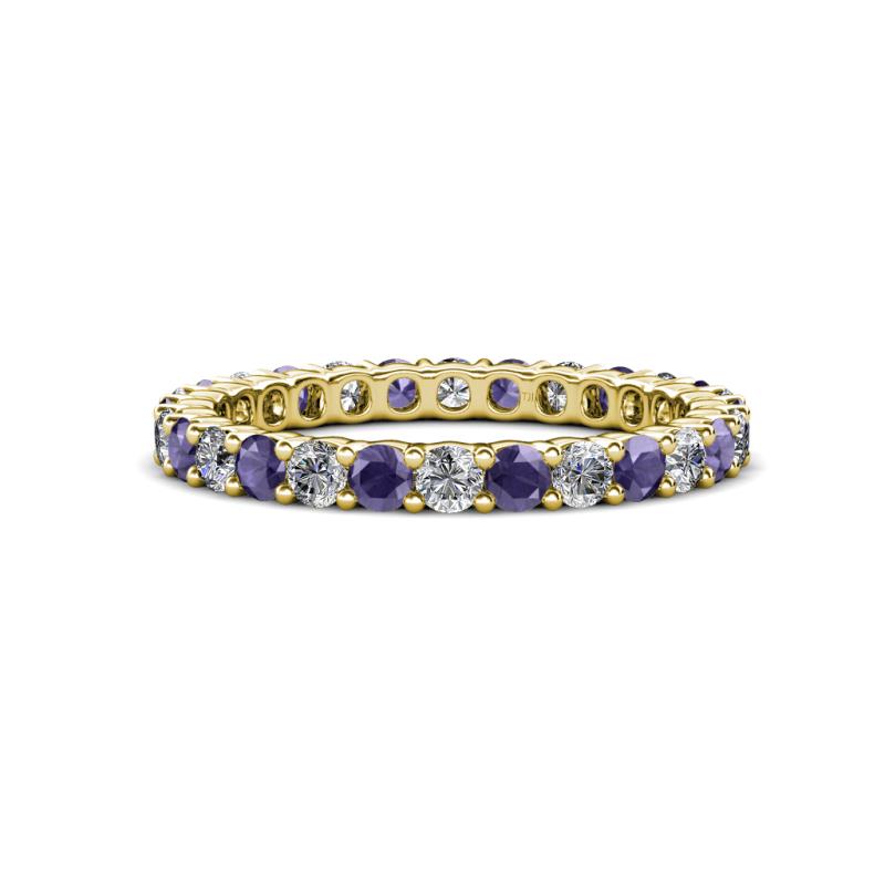 Joyce 2.70 mm Iolite and Lab Grown Diamond Eternity Band 