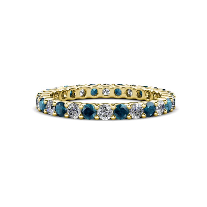 Joyce 2.70 mm Blue and White Lab Grown Diamond Eternity Band 