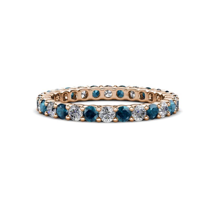 Joyce 2.70 mm Blue and White Lab Grown Diamond Eternity Band 