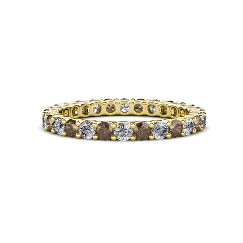 Joyce 2.70 mm Smoky Quartz and Lab Grown Diamond Eternity Band 