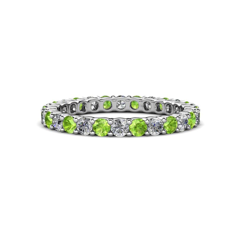 Joyce 2.70 mm Peridot and Lab Grown Diamond Eternity Band 