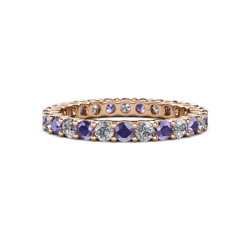 Joyce 3.00 mm Iolite and Lab Grown Diamond Eternity Band 