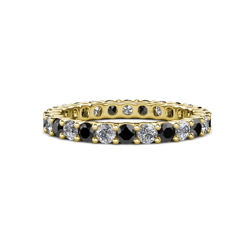 Joyce 3.00 mm Black and White Lab Grown Diamond Eternity Band 
