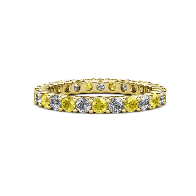 Joyce 3.00 mm Yellow Sapphire and Lab Grown Diamond Eternity Band 