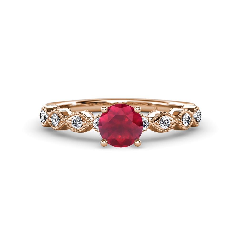 Amaira Ruby and Diamond Engagement Ring 