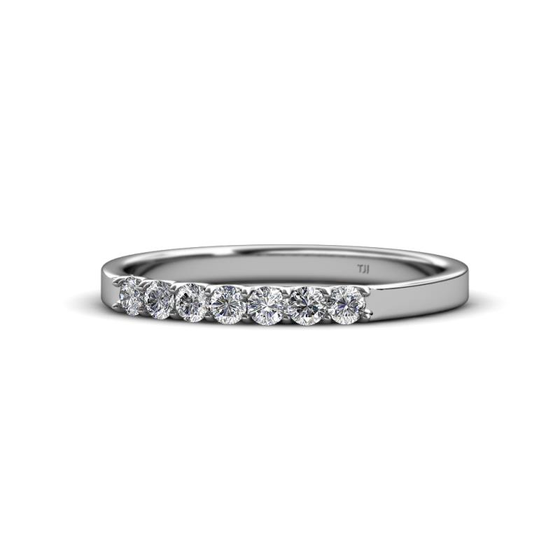 Fiala 2.00 mm Lab Grown Diamond 7 Stone Wedding Band 