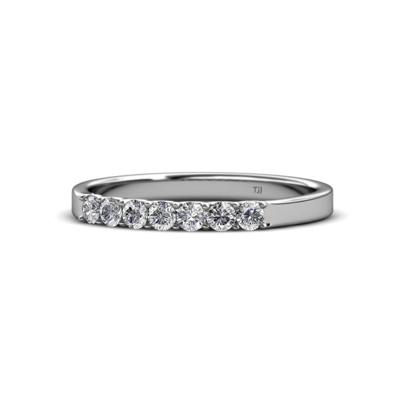 Fiala 2.40 mm Lab Grown Diamond 7 Stone Wedding Band 