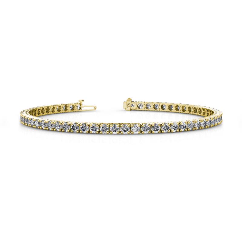 Leslie 2.90 mm Round Lab Grown Diamond Eternity Tennis Bracelet 
