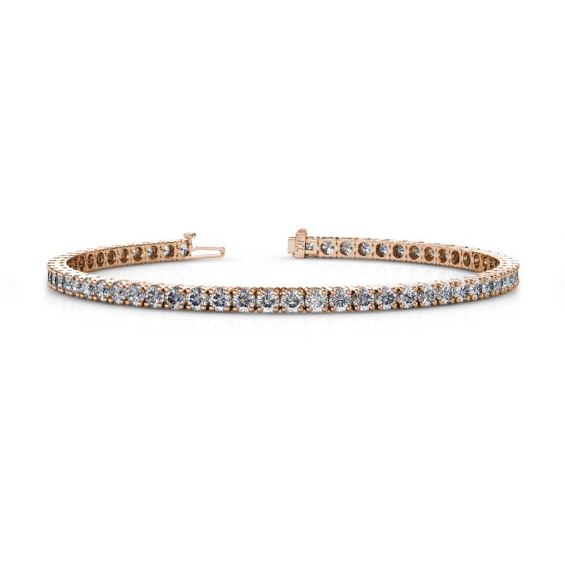 Leslie 2.90 mm Round Lab Grown Diamond Eternity Tennis Bracelet 