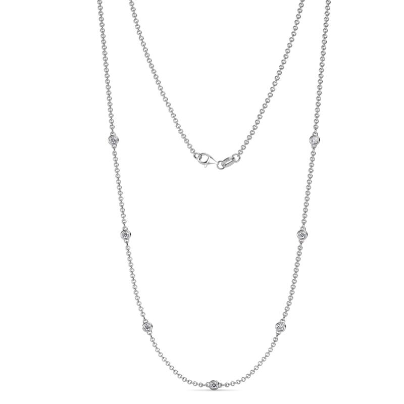 Salina (7 Stn/2.3mm) Lab Grown Diamond on Cable Necklace 