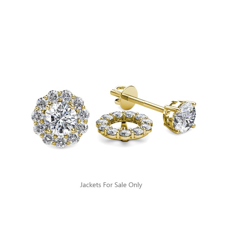 Serena 0.54 ctw (2.00 mm) Round Lab Grown Diamond Jackets Earrings 